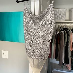 Abercrombie satin tank bodysuit